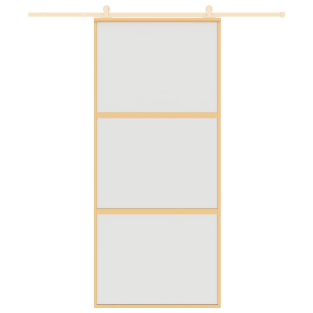 Schiebetür Golden 90X205 Cm Matt Esg-Glas Und Aluminium