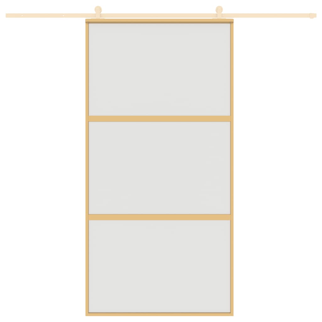 Schiebetür Golden 102,5X205 Cm Matt Esg-Glas Und Aluminium