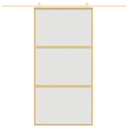 Schiebetür Golden 102,5X205 Cm Matt Esg-Glas Und Aluminium