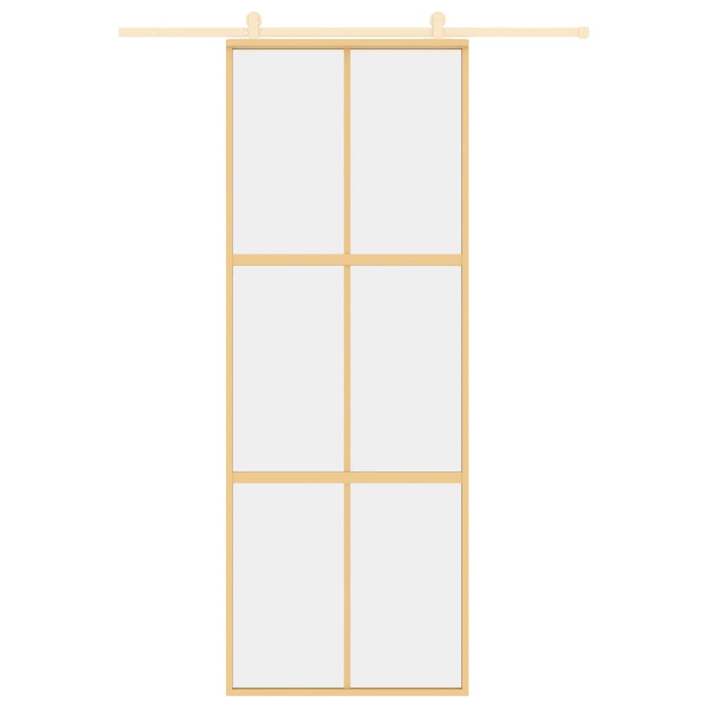 Schiebetür En 76X205 Cm Esg-Klarglas Und Aluminium