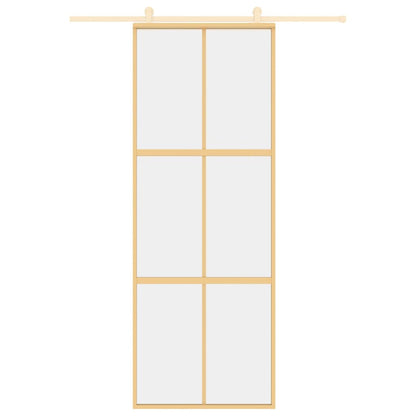 Schiebetür En 76X205 Cm Esg-Klarglas Und Aluminium