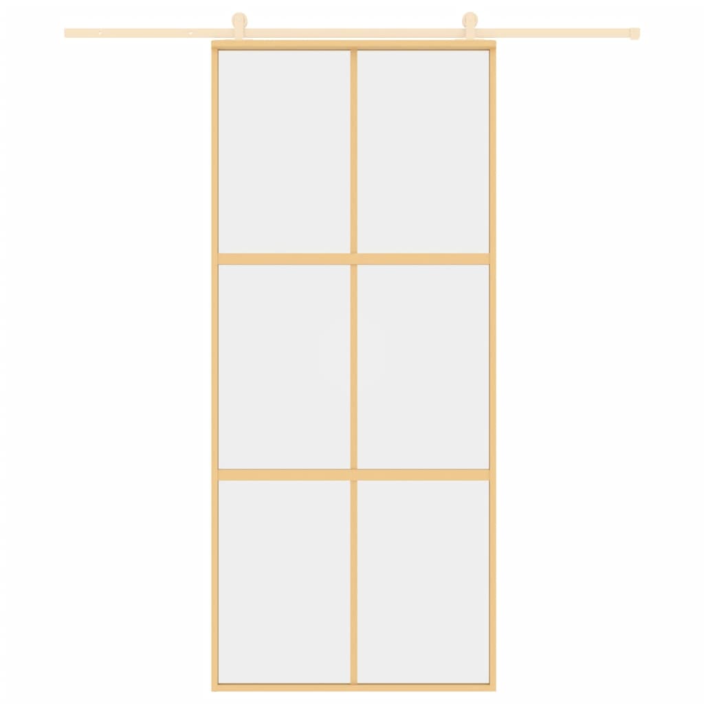 Schiebetür En 90X205 Cm Esg-Klarglas Und Aluminium