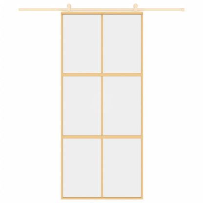 Schiebetür En 90X205 Cm Esg-Klarglas Und Aluminium
