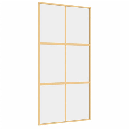 Schiebetür En 102,5X205 Cm Esg-Klarglas Und Aluminium