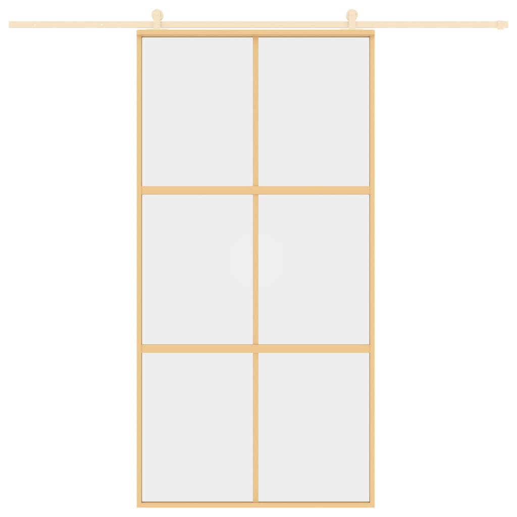 Schiebetür En 102,5X205 Cm Esg-Klarglas Und Aluminium