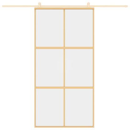 Schiebetür En 102,5X205 Cm Esg-Klarglas Und Aluminium
