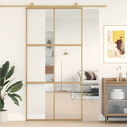 Schiebetür En 102,5X205 Cm Esg-Klarglas Und Aluminium