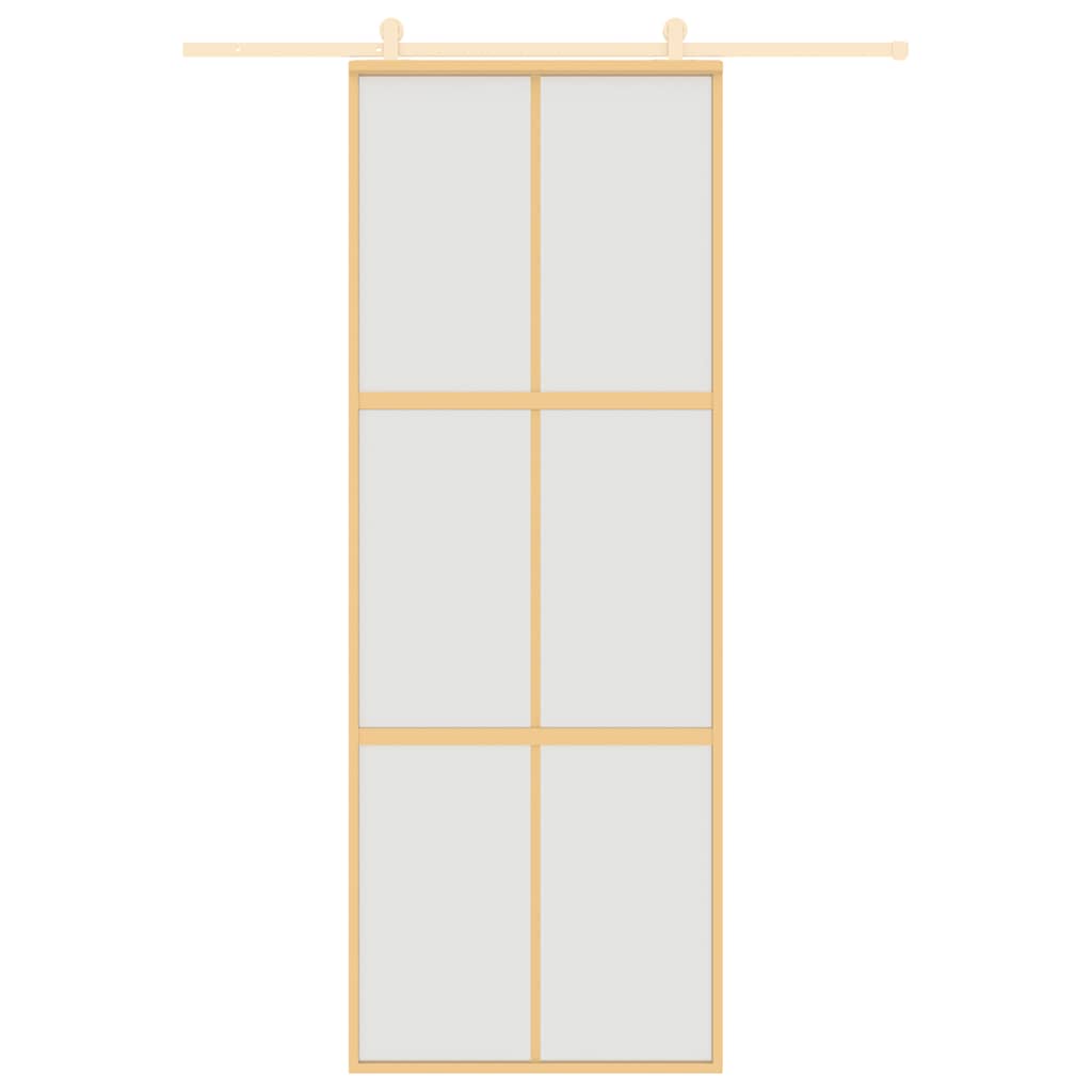 Schiebetür Golden 76X205 Cm Matt Esg-Glas Und Aluminium
