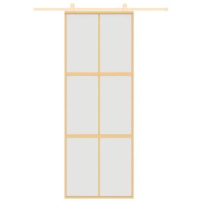 Schiebetür Golden 76X205 Cm Matt Esg-Glas Und Aluminium