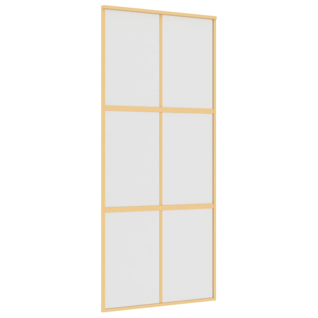 Schiebetür Golden 90X205 Cm Matt Esg-Glas Und Aluminium