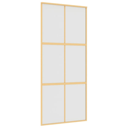 Schiebetür Golden 90X205 Cm Matt Esg-Glas Und Aluminium