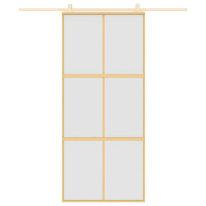 Schiebetür Golden 90X205 Cm Matt Esg-Glas Und Aluminium