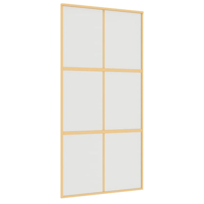 Schiebetür Golden 102,5X205 Cm Matt Esg-Glas Und Aluminium