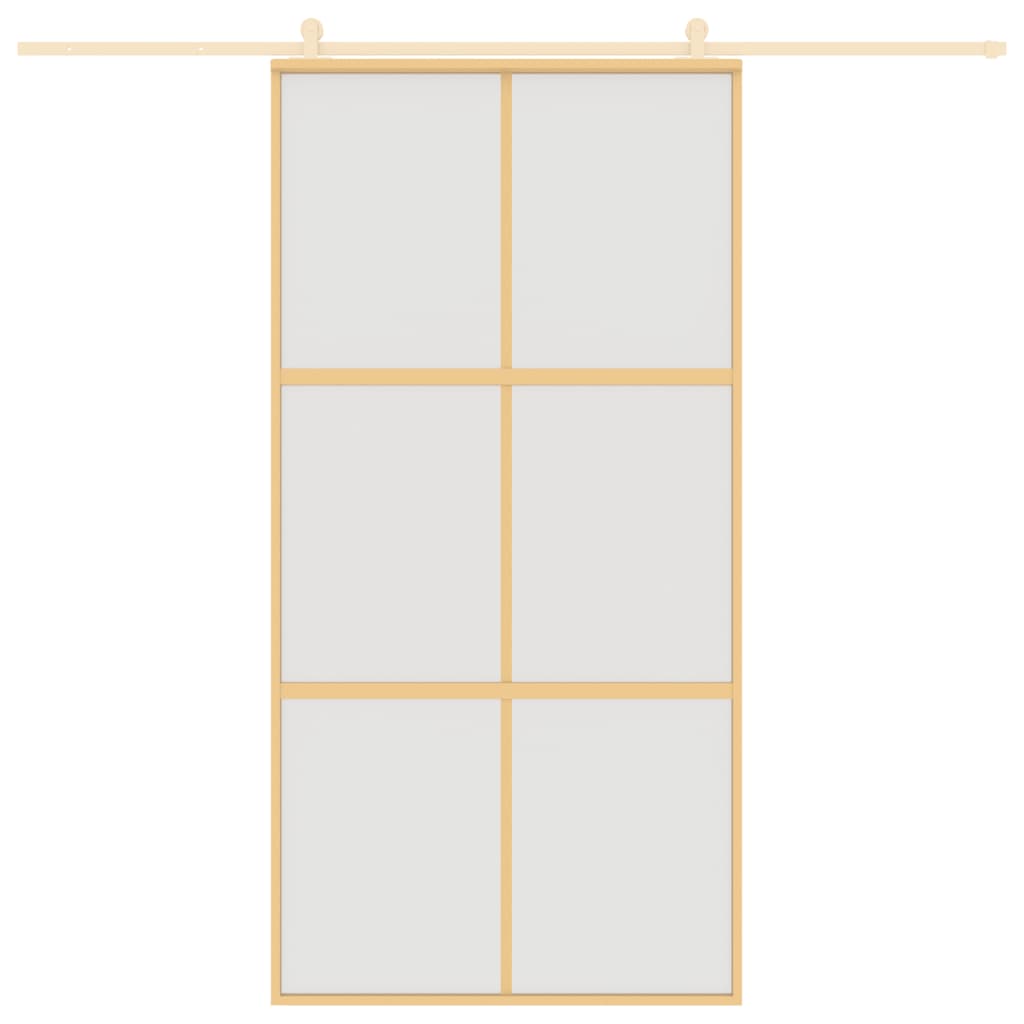 Schiebetür Golden 102,5X205 Cm Matt Esg-Glas Und Aluminium