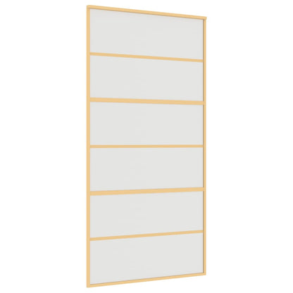 Schiebetür Golden 102,5X205 Cm Matt Esg-Glas Und Aluminium