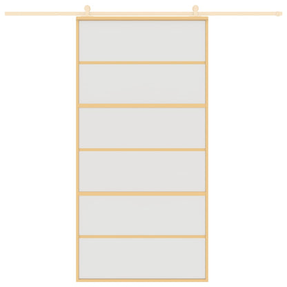 Schiebetür Golden 102,5X205 Cm Matt Esg-Glas Und Aluminium
