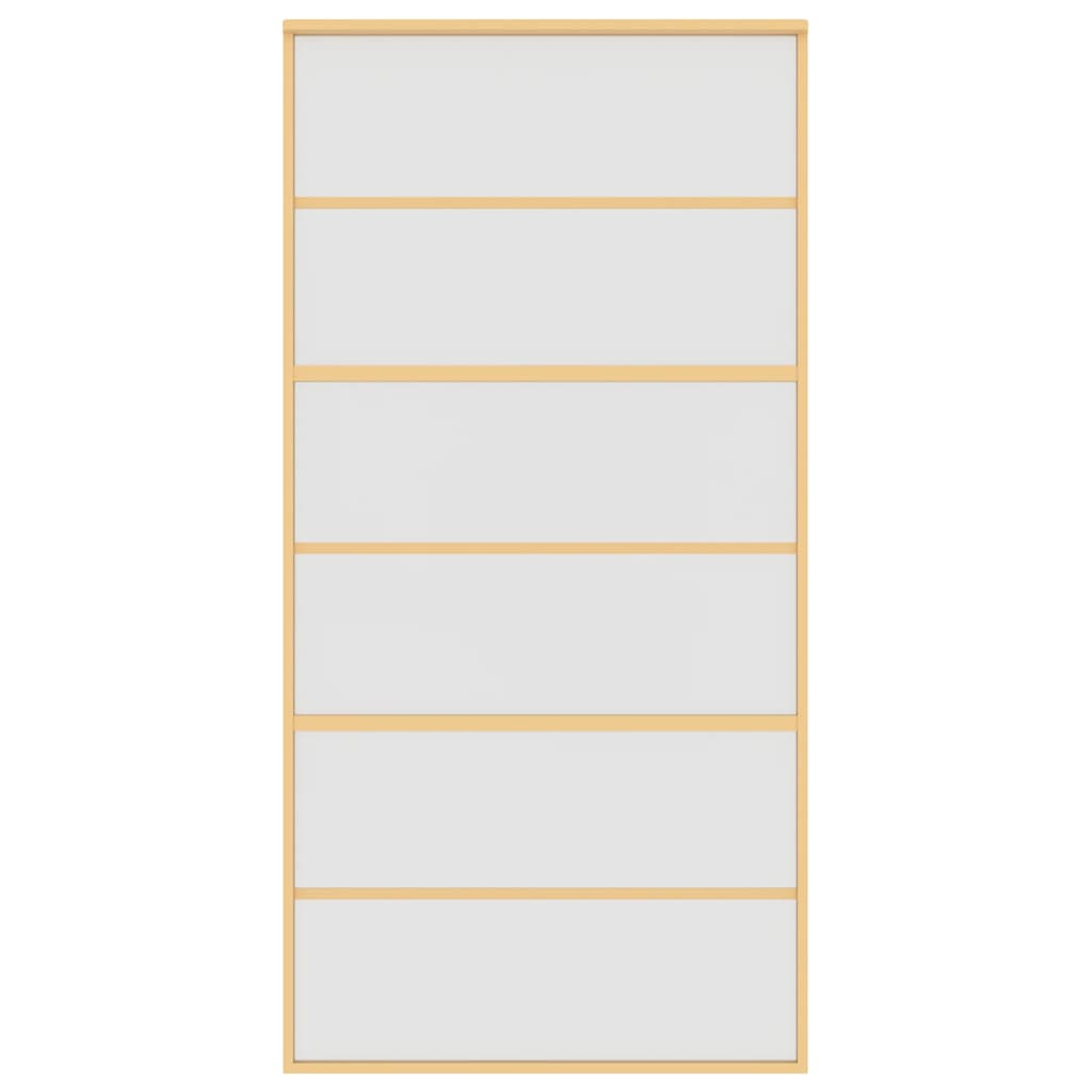 Schiebetür Golden 102,5X205 Cm Matt Esg-Glas Und Aluminium