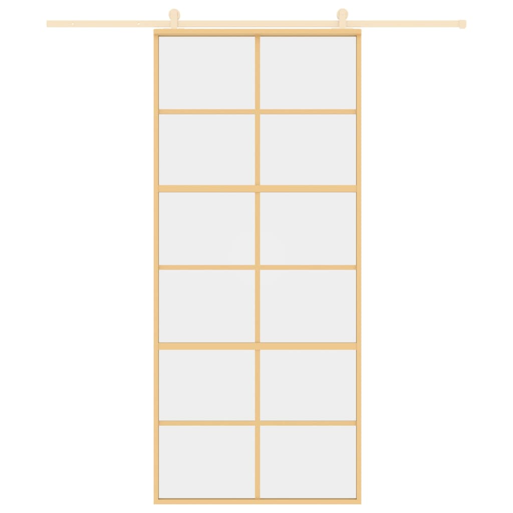 Schiebetür En 90X205 Cm Esg-Klarglas Und Aluminium