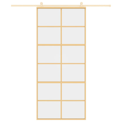 Schiebetür En 90X205 Cm Esg-Klarglas Und Aluminium