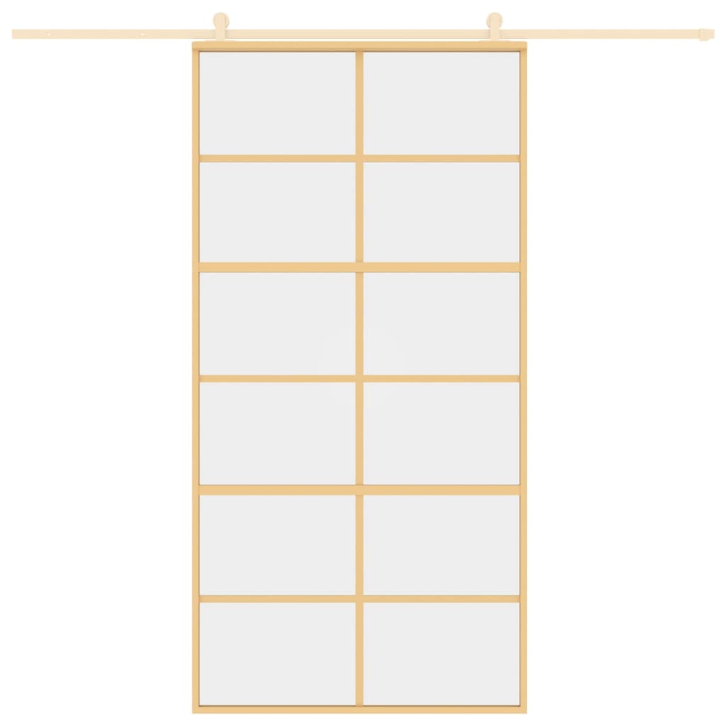 Schiebetür En 102,5X205 Cm Esg-Klarglas Und Aluminium