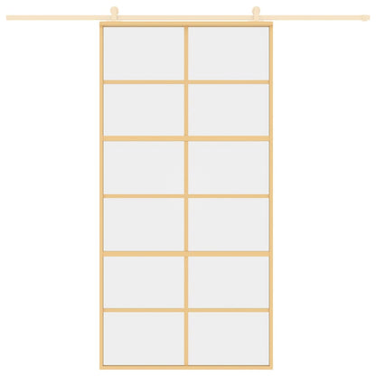 Schiebetür En 102,5X205 Cm Esg-Klarglas Und Aluminium