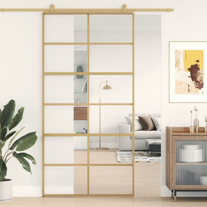 Schiebetür En 102,5X205 Cm Esg-Klarglas Und Aluminium