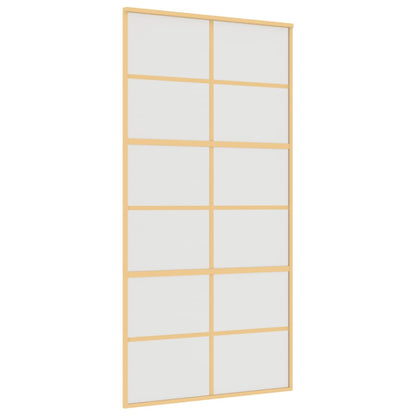 Schiebetür Golden 102,5X205 Cm Matt Esg-Glas Und Aluminium