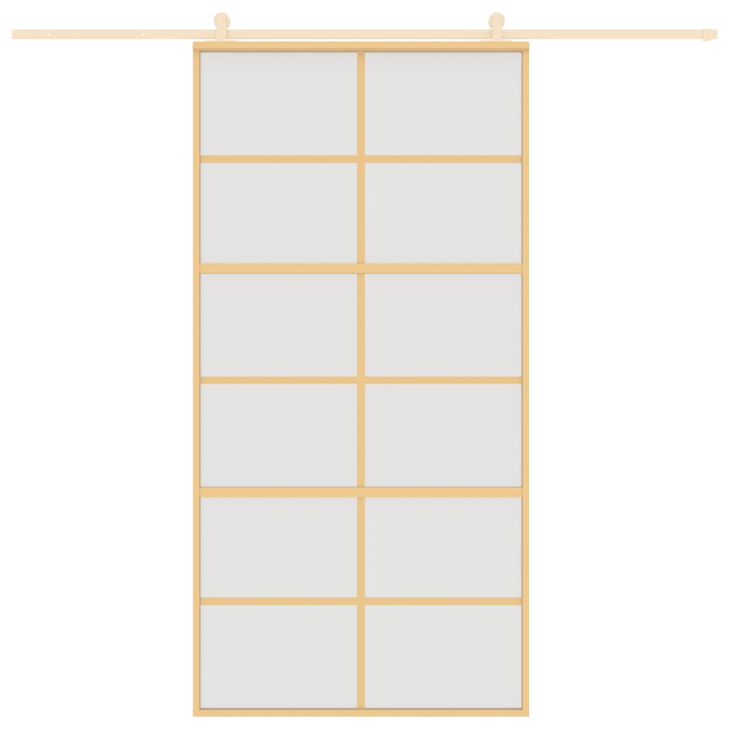 Schiebetür Golden 102,5X205 Cm Matt Esg-Glas Und Aluminium