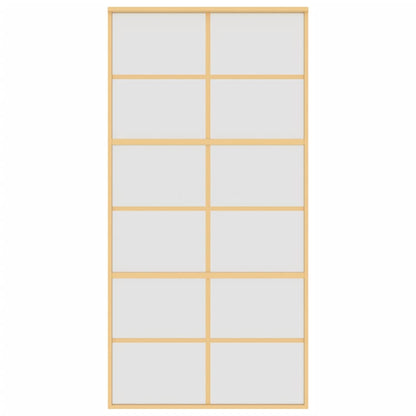 Schiebetür Golden 102,5X205 Cm Matt Esg-Glas Und Aluminium