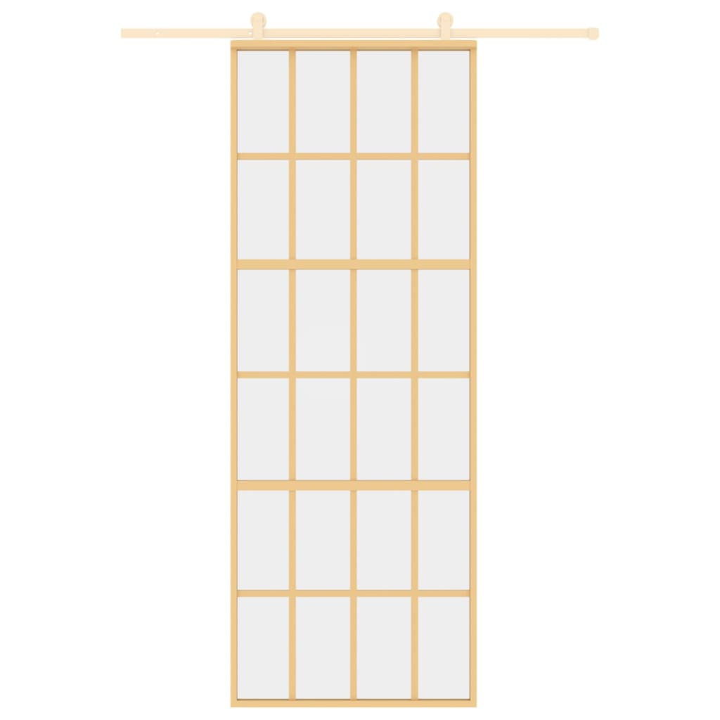 Schiebetür En 76X205 Cm Esg-Klarglas Und Aluminium