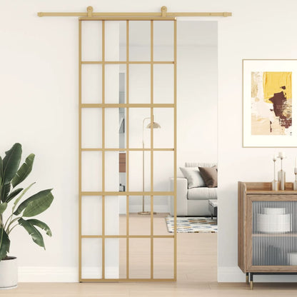 Schiebetür En 76X205 Cm Esg-Klarglas Und Aluminium