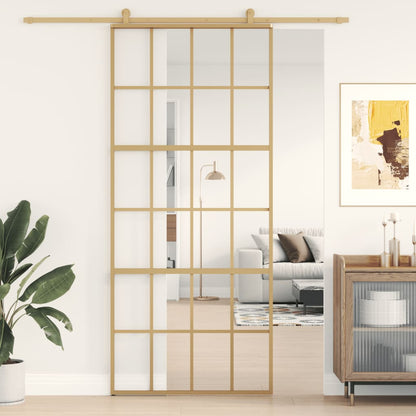Schiebetür En 90X205 Cm Esg-Klarglas Und Aluminium