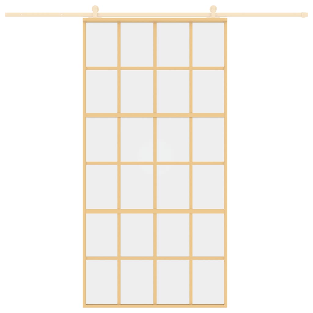 Schiebetür En 102,5X205 Cm Esg-Klarglas Und Aluminium