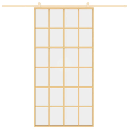 Schiebetür En 102,5X205 Cm Esg-Klarglas Und Aluminium