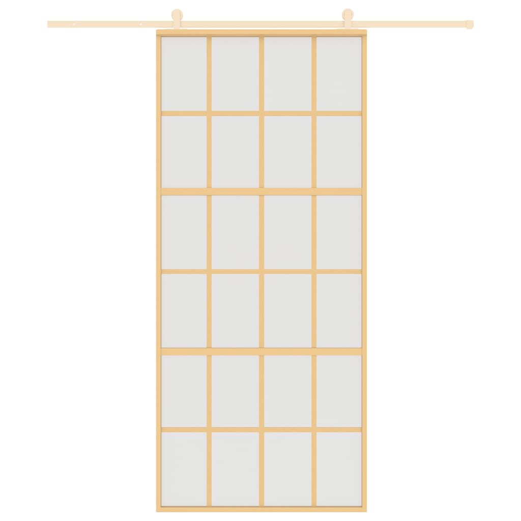 Schiebetür Golden 90X205 Cm Matt Esg-Glas Und Aluminium