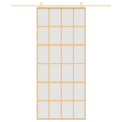 Schiebetür Golden 90X205 Cm Matt Esg-Glas Und Aluminium