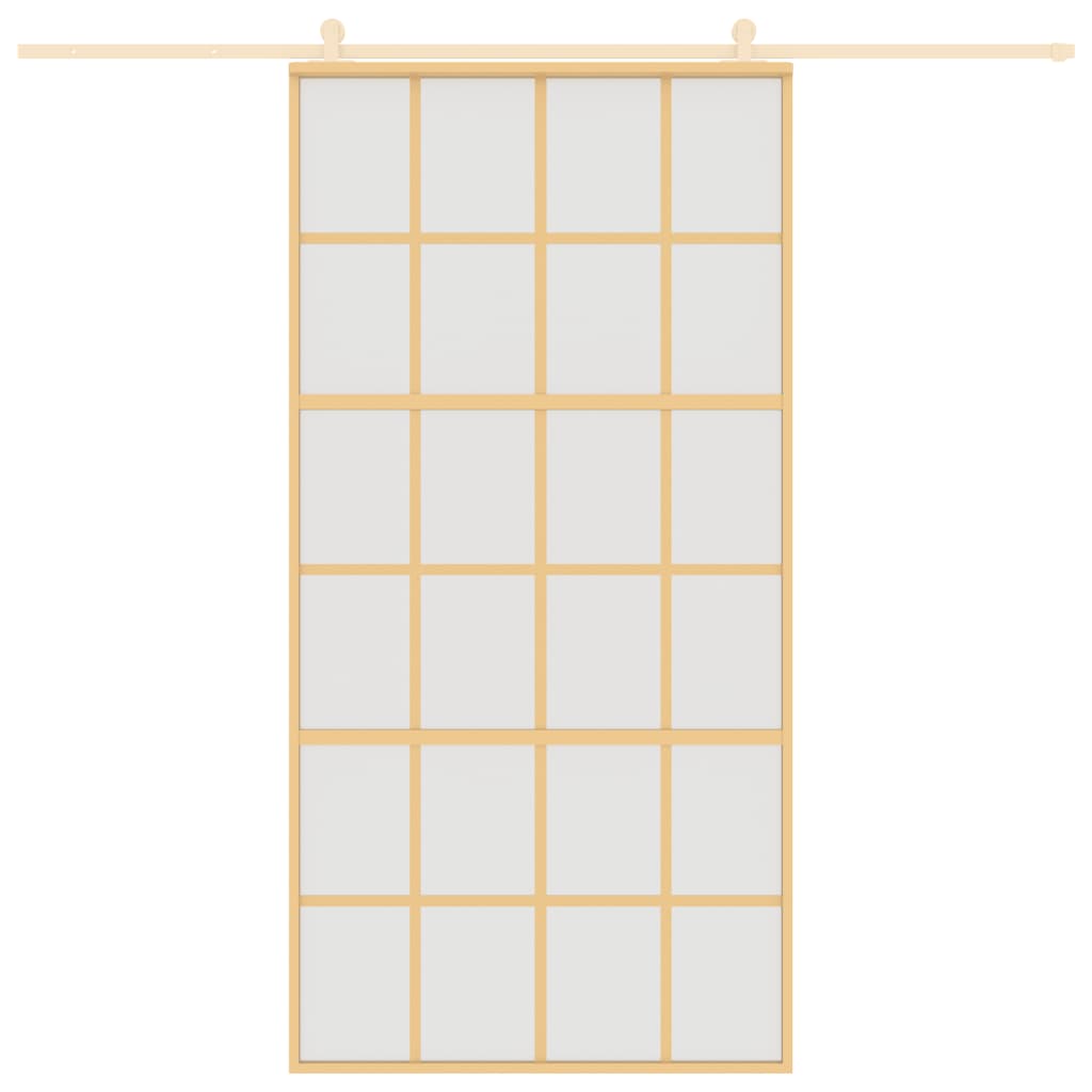 Schiebetür Golden 102,5X205 Cm Matt Esg-Glas Und Aluminium