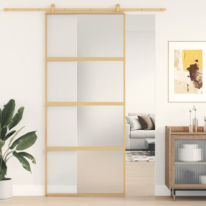 Schiebetür 76X205 Cm Hartglas Und Aluminium