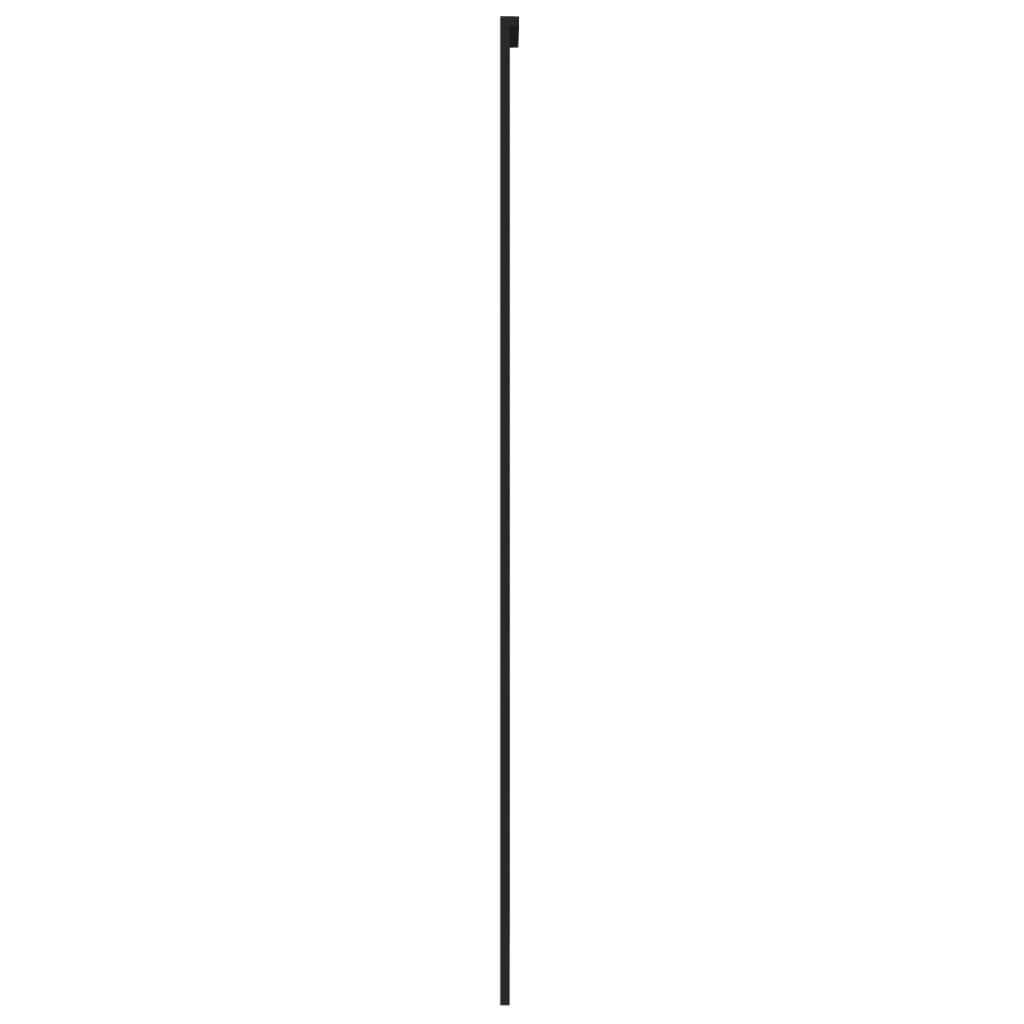 Schiebetür Schwarz 76X205 Cm Hartglas Und Aluminium