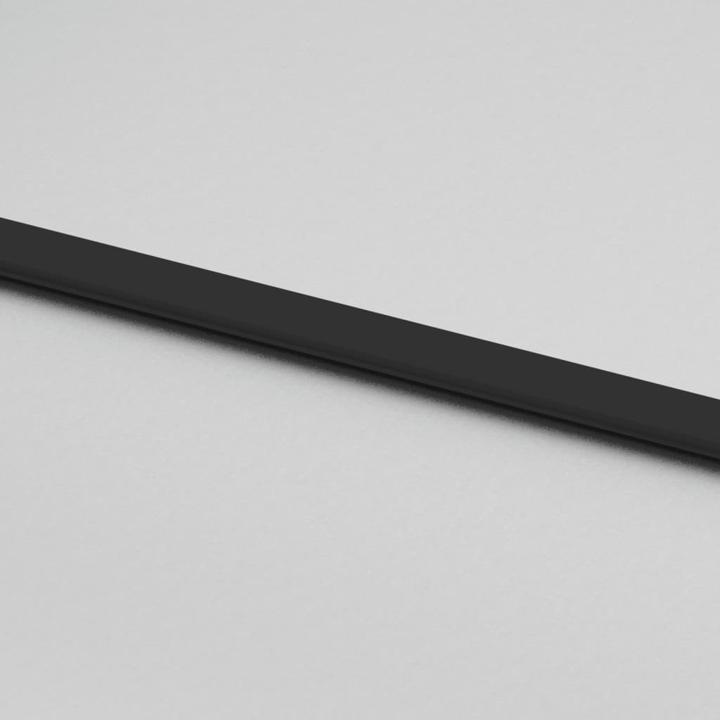 Schiebetür Schwarz 90X205 Cm Hartglas Und Aluminium