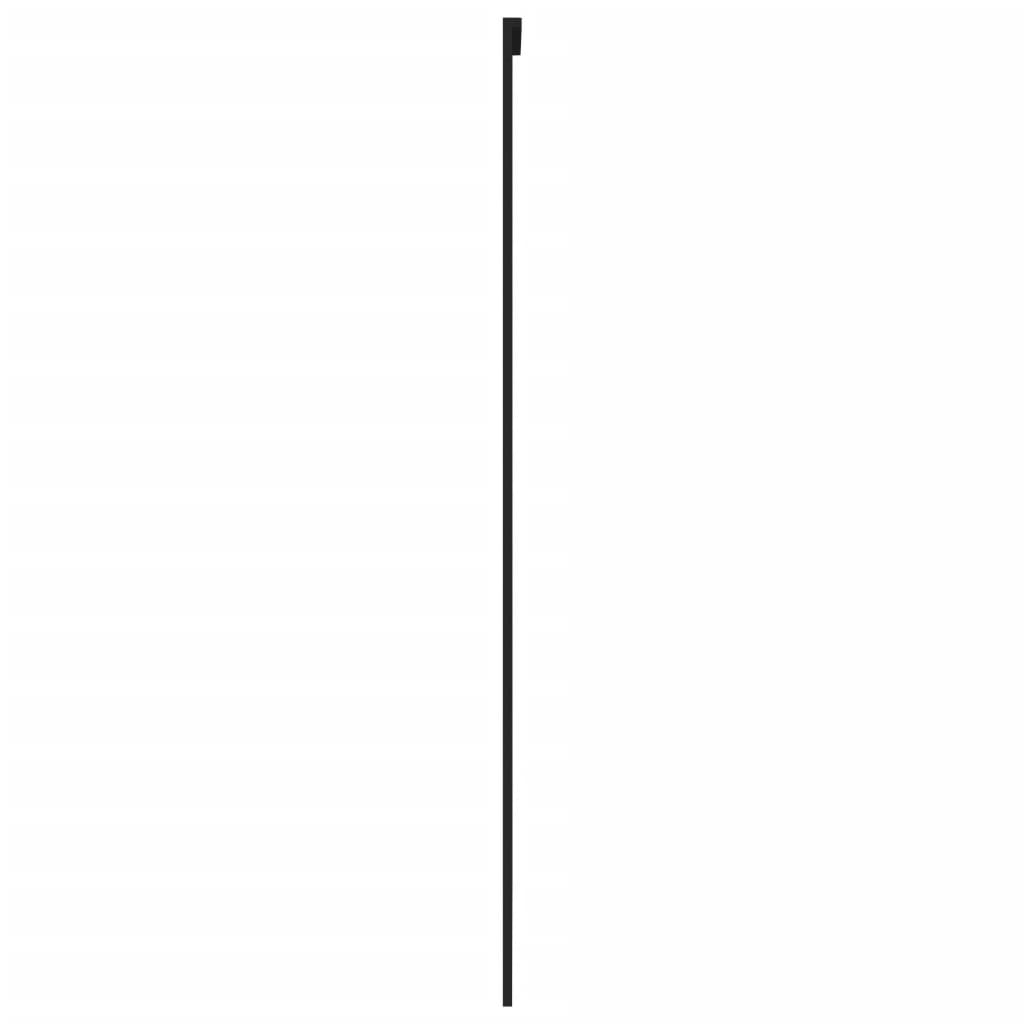 Schiebetür Schwarz 102,5X205 Cm Hartglas Und Aluminium