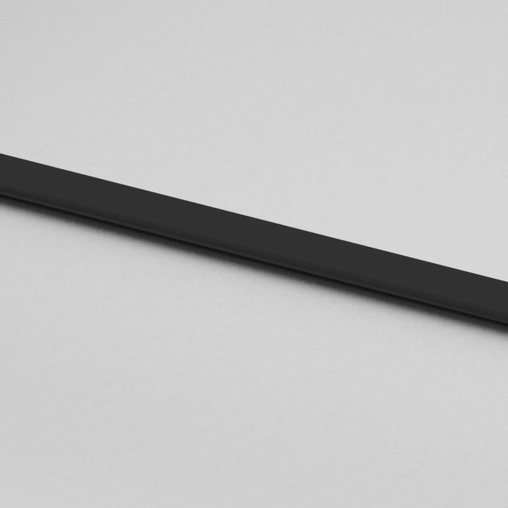 Schiebetür Schwarz 102,5X205 Cm Hartglas Und Aluminium