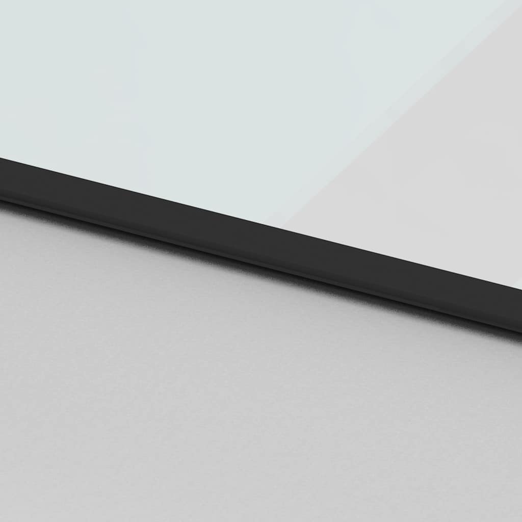 Schiebetür Schwarz 76X205 Cm Hartglas Und Aluminium