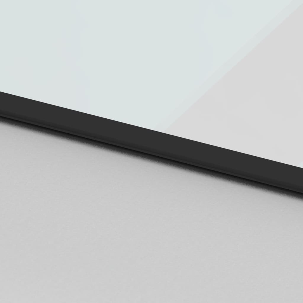 Schiebetür Schwarz 90X205 Cm Hartglas Und Aluminium