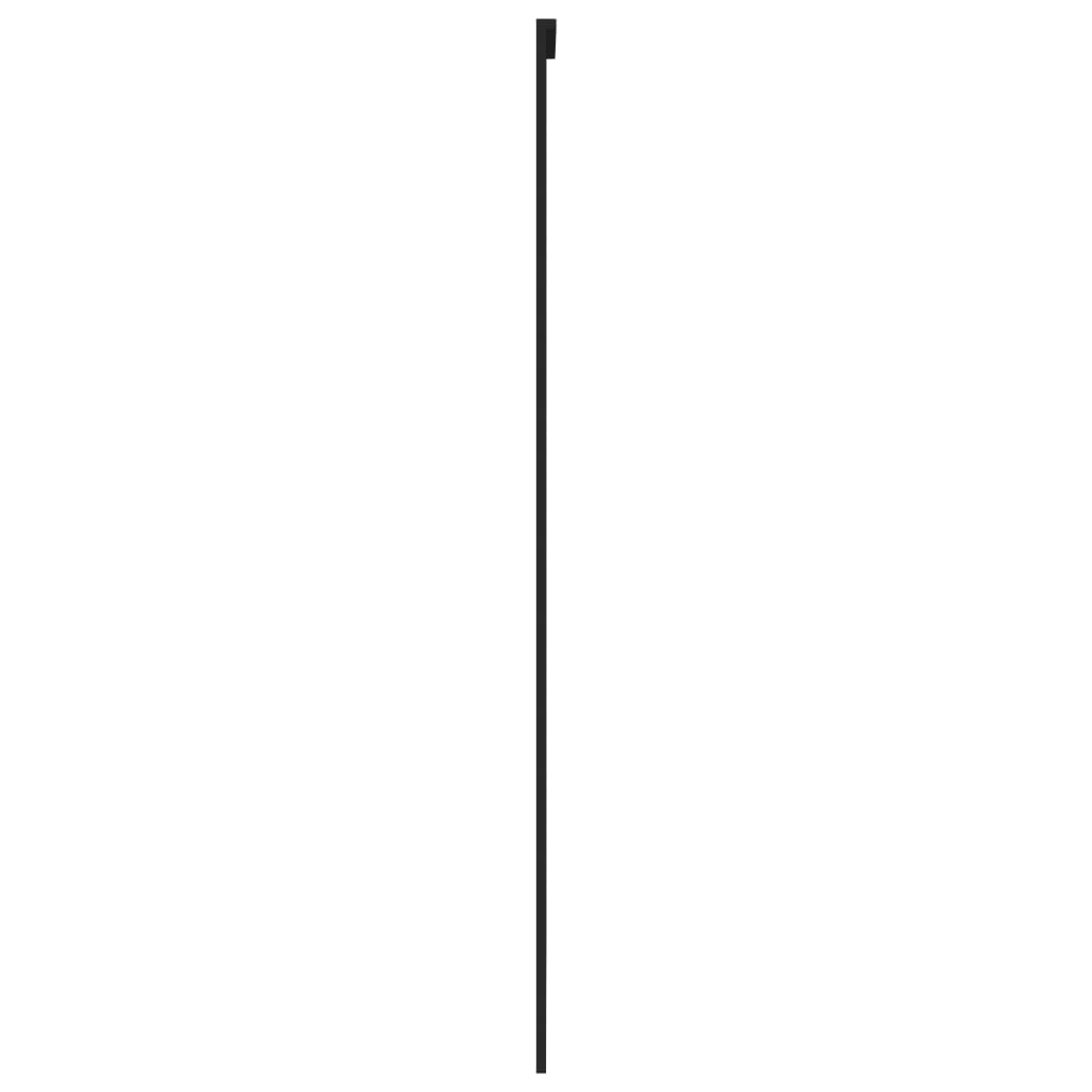 Schiebetür Schwarz 102,5X205 Cm Hartglas Und Aluminium