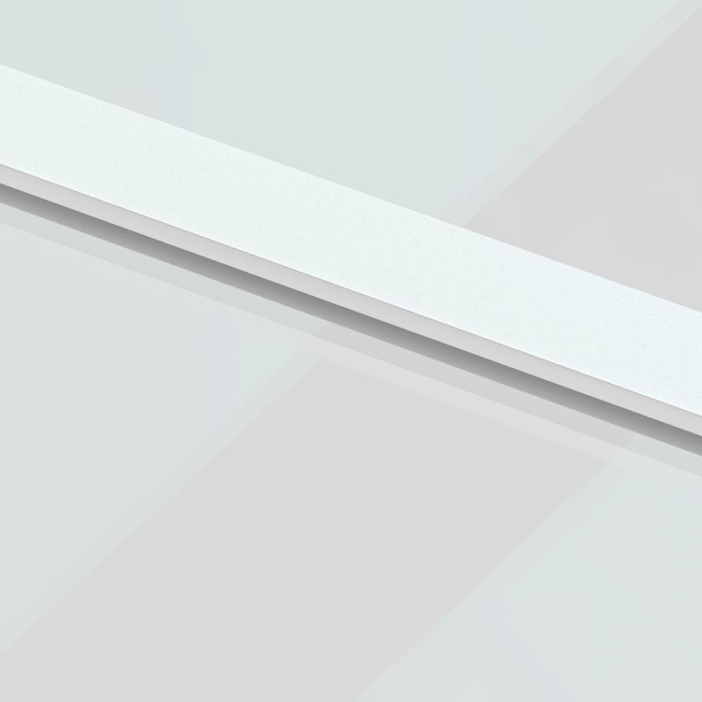 Schiebetür Weiß 76X205 Cm Hartglas Und Aluminium
