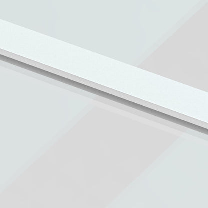 Schiebetür Weiß 76X205 Cm Hartglas Und Aluminium