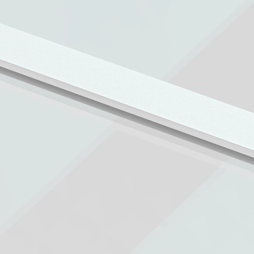 Schiebetür Weiß 102,5X205 Cm Hartglas Und Aluminium