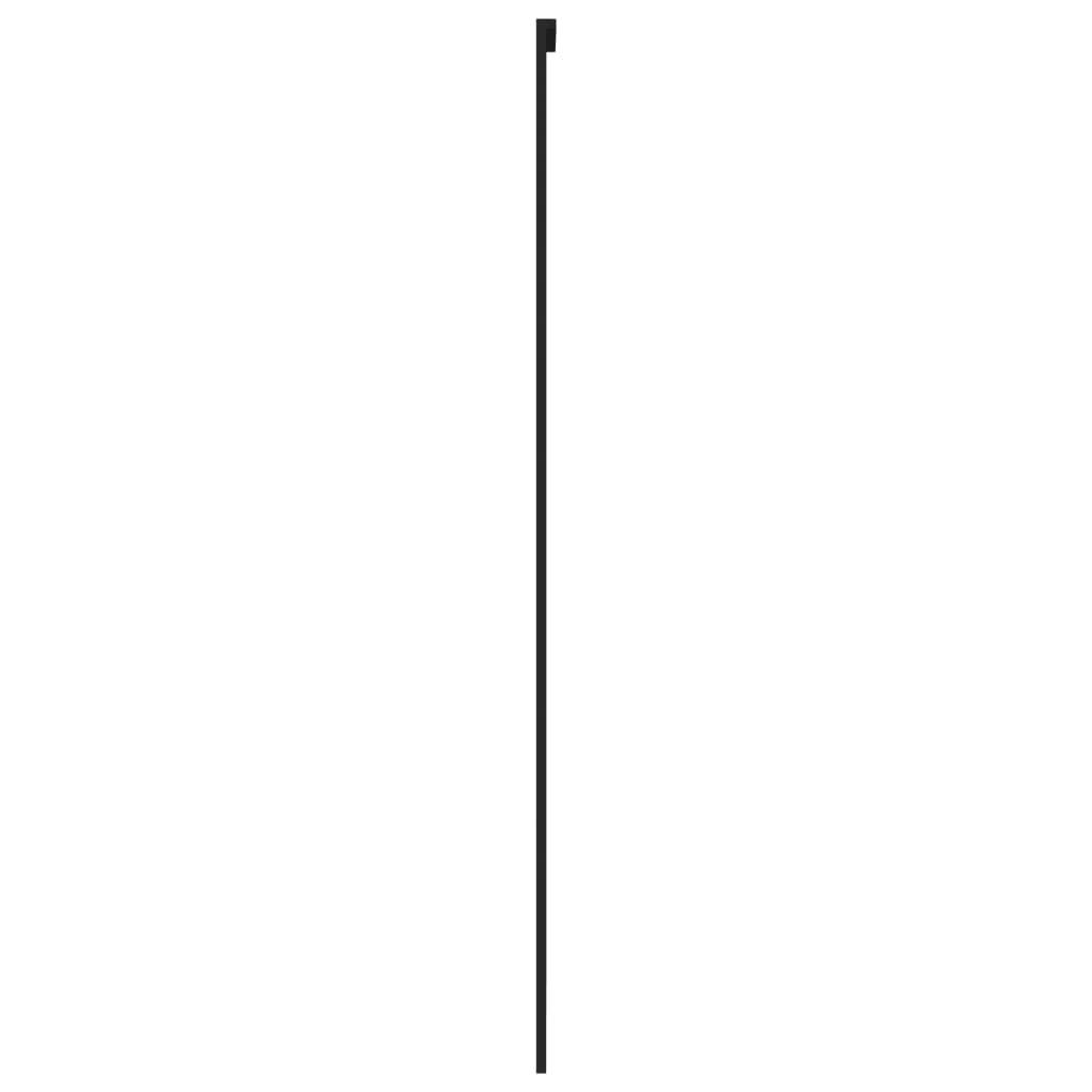 Schiebetür Schwarz 90X205 Cm Hartglas Und Aluminium