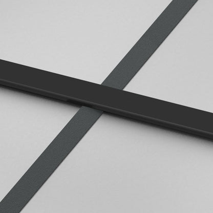 Schiebetür Schwarz 90X205 Cm Hartglas Und Aluminium